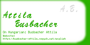 attila busbacher business card